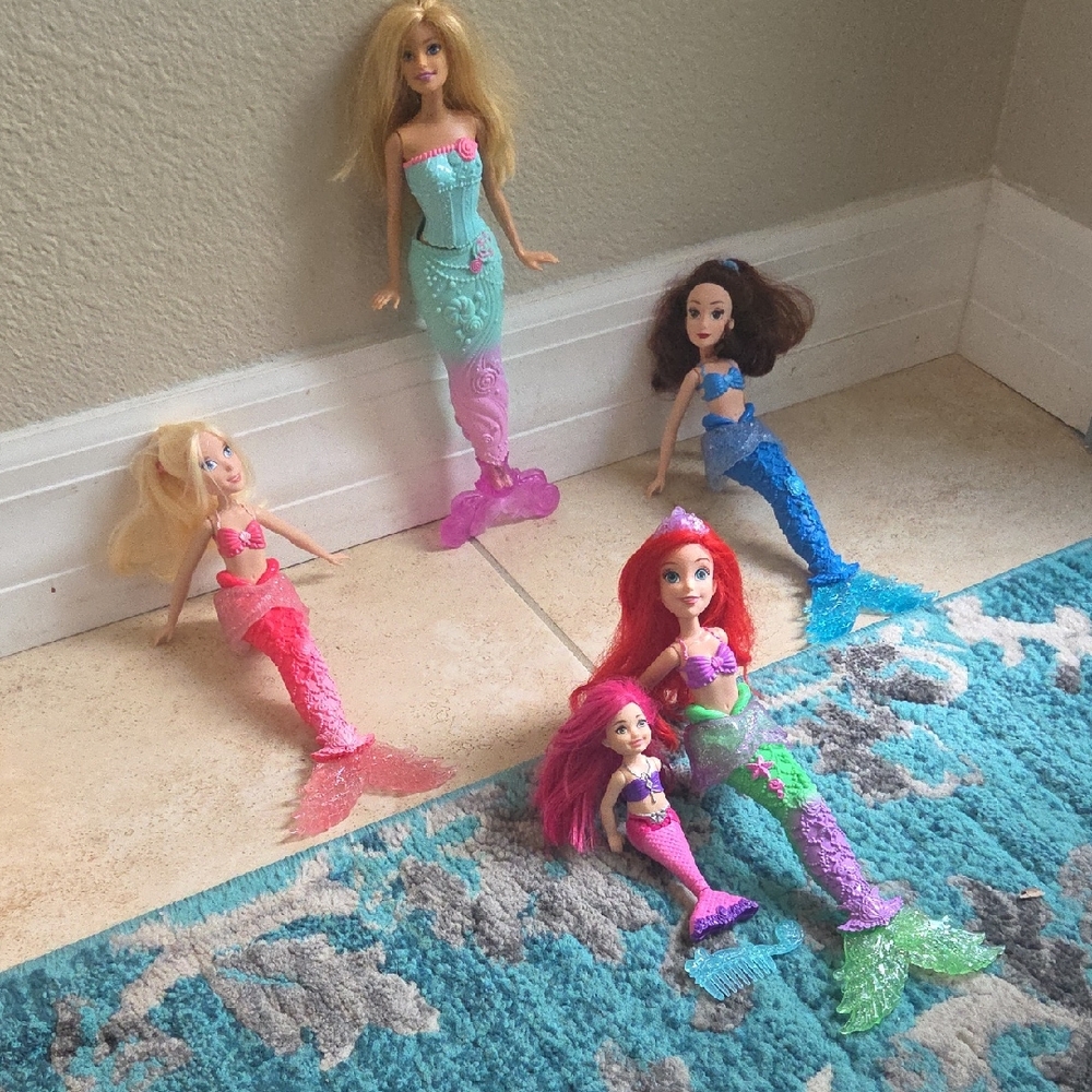 Barbie Mermaid Doll Set with Colorful Tails